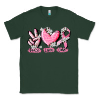 Sports Green peace love cure breast cancer Classic Tee - CowGirlArtShop