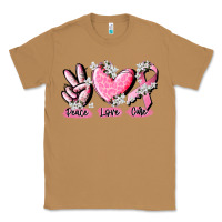 Toasted Coconut peace love cure breast cancer Classic Tee - CowGirlArtShop