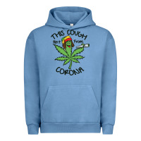 Pigment Pebble Blue Funny Weed Leaf Urban Hoodie - linhVisuals