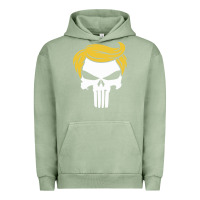 Pigment Oil Green trump skull Urban Hoodie - linhVisuals
