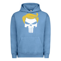 Pigment Pebble Blue trump skull Urban Hoodie - linhVisuals