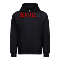 Black Seattle University Urban Hoodie - linhVisuals