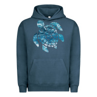 Pigment Midnight Navy ocean sea turtle Urban Hoodie - linhVisuals