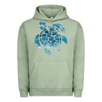 Pigment Oil Green ocean sea turtle Urban Hoodie - linhVisuals