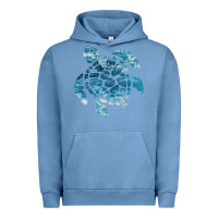 Pigment Pebble Blue ocean sea turtle Urban Hoodie - linhVisuals