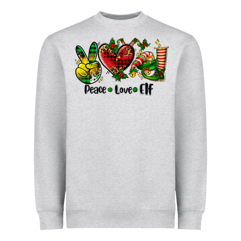 Peace Love  Elf Heavyweight Sweatshirt by AdoDesignShop | Teevron