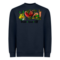 Navy peace love  elf Heavyweight Sweatshirt - AdoDesignShop