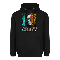 Black beautiful crazy skull Heavyweight Hoodie - JahusDesignShop