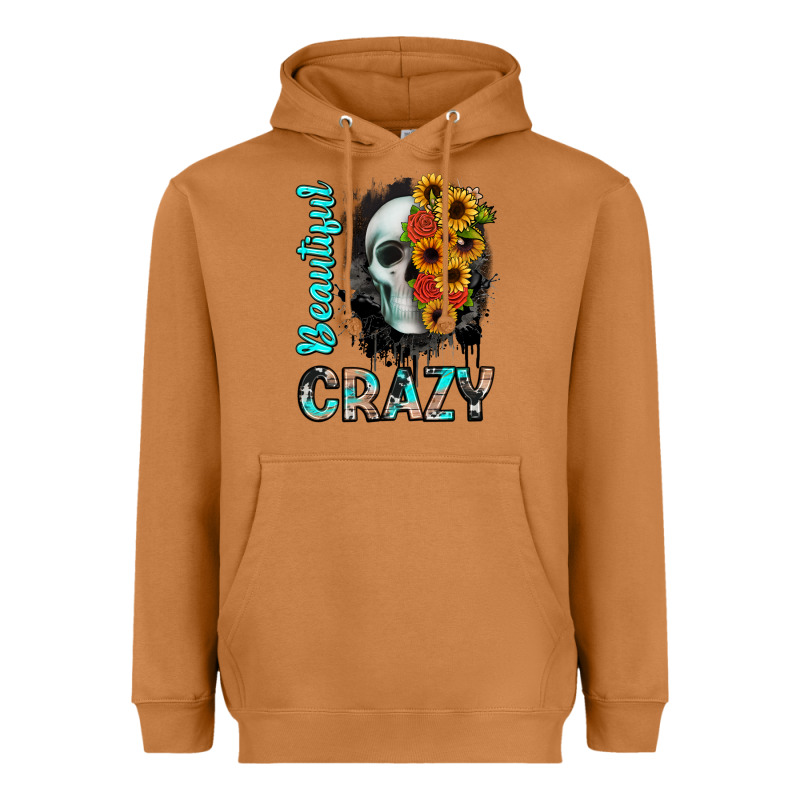 Beautiful Crazy Skull Heavyweight Hoodie by JahusDesignShop | Teevron