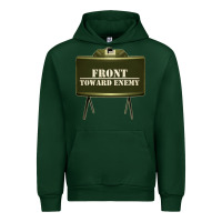 Forest Green front toward enemy distressed claymore mine military Urban Hoodie - linhVisuals