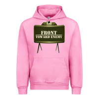 Fuchsia Pink front toward enemy distressed claymore mine military Urban Hoodie - linhVisuals