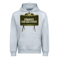 Heather Grey front toward enemy distressed claymore mine military Urban Hoodie - linhVisuals