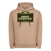 Pigment Burro front toward enemy distressed claymore mine military Urban Hoodie - linhVisuals