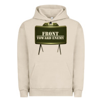 Pigment French Oak front toward enemy distressed claymore mine military Urban Hoodie - linhVisuals