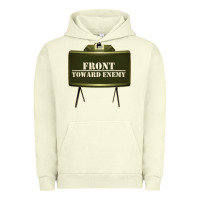 Pigment Pistachio front toward enemy distressed claymore mine military Urban Hoodie - linhVisuals