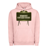 Pigment Salmon front toward enemy distressed claymore mine military Urban Hoodie - linhVisuals
