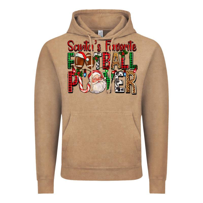 Santa's Favorite Football Player For Christmas Vintage Hoodie by FaDigitalArtStudio | Teevron