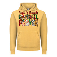 Vintage Mustard Santa's Favorite Football Player For Christmas Vintage Hoodie - FaDigitalArtStudio
