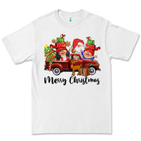 White merry christmas truck gnomies Premium Tee - CowGirlArtShop