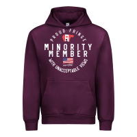 Mauve Wine proud member of small fringe minority with unacceptable view t shirt Urban Hoodie - linhVisuals