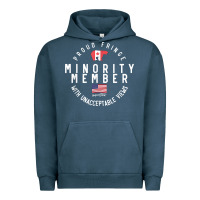 Pigment Midnight Navy proud member of small fringe minority with unacceptable view t shirt Urban Hoodie - linhVisuals