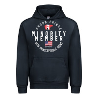 Navy proud member of small fringe minority with unacceptable view t shirt Urban Hoodie - linhVisuals