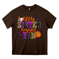 Chocolate Brown little sister biggest fan basketball Heavy Core Tee - Jasminsmagicworld