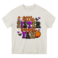 Cream little sister biggest fan basketball Heavy Core Tee - Jasminsmagicworld