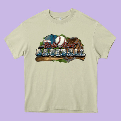 Wild About Baseball Heavy Core Tee Designed By Howdyjamesfarm