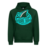 Forest Green fins up ocean Urban Hoodie - linhVisuals