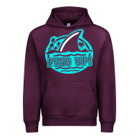 Mauve Wine fins up ocean Urban Hoodie - linhVisuals