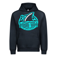 Navy fins up ocean Urban Hoodie - linhVisuals