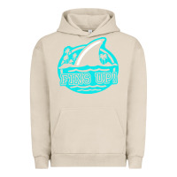 Pigment French Oak fins up ocean Urban Hoodie - linhVisuals