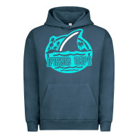Pigment Midnight Navy fins up ocean Urban Hoodie - linhVisuals