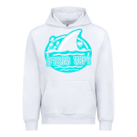 White fins up ocean Urban Hoodie - linhVisuals