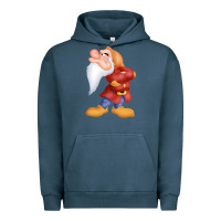 Pigment Midnight Navy grumpy dopey dwarf Urban Hoodie - linhVisuals