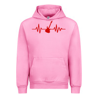 Fuchsia Pink heartbeat electric guitar Urban Hoodie - linhVisuals