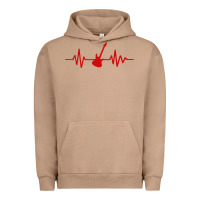 Pigment Burro heartbeat electric guitar Urban Hoodie - linhVisuals