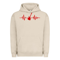 Pigment French Oak heartbeat electric guitar Urban Hoodie - linhVisuals