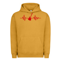 Pigment Peanut Butter heartbeat electric guitar Urban Hoodie - linhVisuals