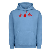Pigment Pebble Blue heartbeat electric guitar Urban Hoodie - linhVisuals