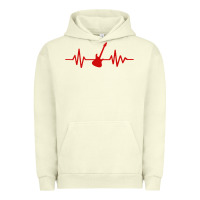 Pigment Pistachio heartbeat electric guitar Urban Hoodie - linhVisuals