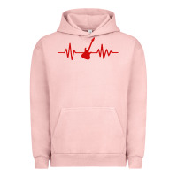 Pigment Salmon heartbeat electric guitar Urban Hoodie - linhVisuals