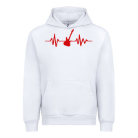 White heartbeat electric guitar Urban Hoodie - linhVisuals