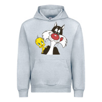 Heather Grey tweety and sylvester Urban Hoodie - linhVisuals