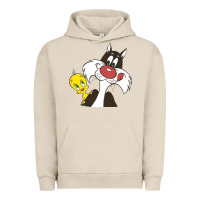 Pigment French Oak tweety and sylvester Urban Hoodie - linhVisuals