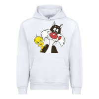 White tweety and sylvester Urban Hoodie - linhVisuals