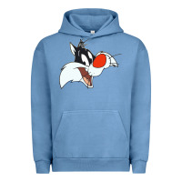 Pigment Pebble Blue sylvester  face Urban Hoodie - linhVisuals