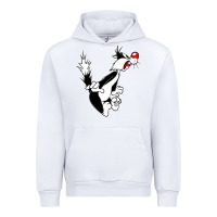 White sylvester cat Urban Hoodie - linhVisuals