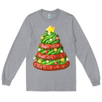 Heather Grey green chocolate christmas cookie cake Long Sleeve Tee - FaDigitalArtStudio